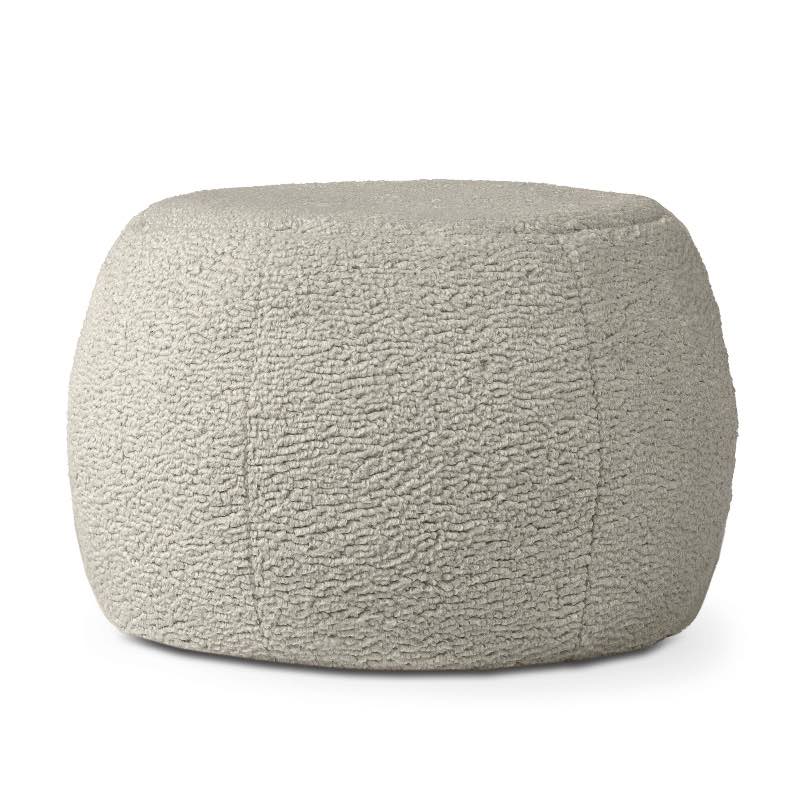 Ellis Boucle Pouf - Smoke